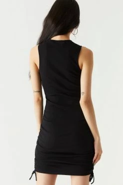 Stitches Ladies Soft Ribbed Side Ruched Muscle Cut Midi Dress 33 Stitches Ladies Soft Ribbed Side Ruched Muscle Cut Midi Dress