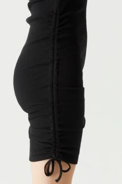 Stitches Ladies Soft Ribbed Side Ruched Muscle Cut Midi Dress 34 Stitches Ladies Soft Ribbed Side Ruched Muscle Cut Midi Dress