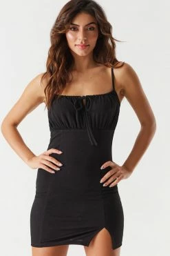 Stitches Ladies Milkmaid Self-Tie Front Cami Mini Dress