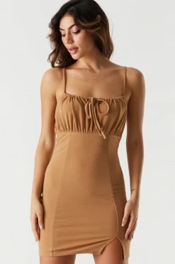 Stitches Ladies Milkmaid Self-Tie Front Cami Mini Dress