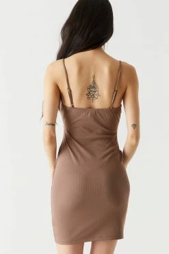 Stitches Ladies Rib Cutout Bodycon Dress