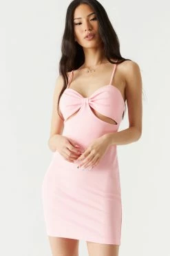 Stitches Ladies Rib Cutout Bodycon Dress