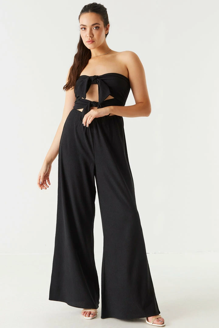 Stitches Ladies Double Knot Wide Leg Jumpsuit Jumpsuits + Rompers 1 Stitches Ladies Double Knot Wide Leg Jumpsuit Jumpsuits + Rompers