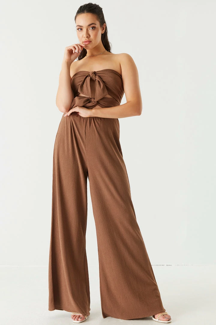 Stitches Ladies Double Knot Wide Leg Jumpsuit Jumpsuits + Rompers 3 Stitches Ladies Double Knot Wide Leg Jumpsuit Jumpsuits + Rompers