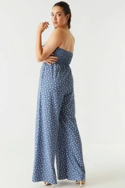 Stitches Ladies Double Knot Printed Wide Leg Jumpsuit