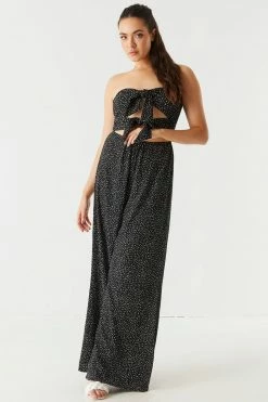 Stitches Ladies Double Knot Printed Wide Leg Jumpsuit