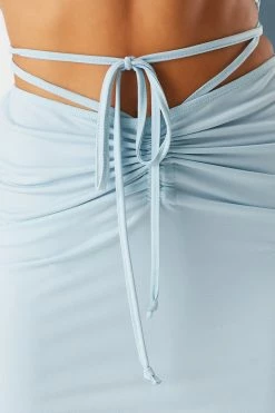 Stitches Ladies Bottoms Ruched Front Tie Waist Mini Skirt