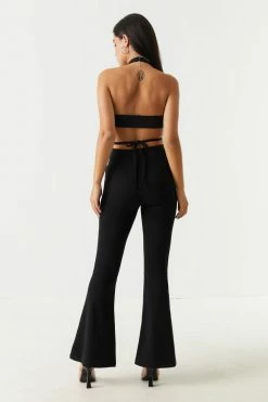 Stitches Ladies Bottoms Crepe Knit O-Ring Flare Pant 14 Stitches Ladies Bottoms Crepe Knit O-Ring Flare Pant