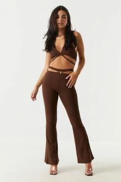 Stitches Ladies Bottoms Crepe Knit O-Ring Flare Pant 15 Stitches Ladies Bottoms Crepe Knit O-Ring Flare Pant