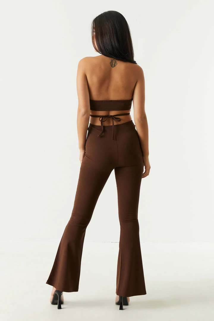 Stitches Ladies Bottoms Crepe Knit O-Ring Flare Pant 6 Stitches Ladies Bottoms Crepe Knit O-Ring Flare Pant