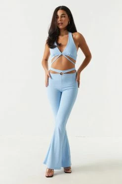 Stitches Ladies Bottoms Crepe Knit O-Ring Flare Pant 18 Stitches Ladies Bottoms Crepe Knit O-Ring Flare Pant