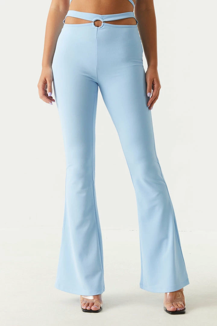 Stitches Ladies Bottoms Crepe Knit O-Ring Flare Pant 8 Stitches Ladies Bottoms Crepe Knit O-Ring Flare Pant