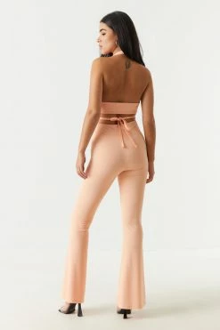 Stitches Ladies Bottoms Crepe Knit O-Ring Flare Pant 23 Stitches Ladies Bottoms Crepe Knit O-Ring Flare Pant