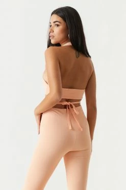 Stitches Ladies Crepe Knit Strappy Halter Neck Bra Top Tops