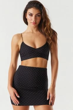 Stitches Ladies Bottoms Dotted Rhinestone Mini Skirt