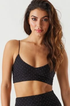 Stitches Ladies Tops Dotted Rhinestone Bralette Top