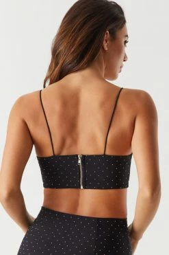 Stitches Ladies Tops Dotted Rhinestone Bralette Top