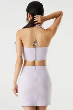 Stitches Ladies Side Slit Mini Skirt Bottoms