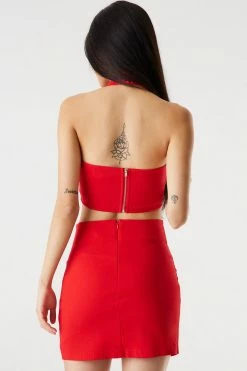 Stitches Ladies Side Slit Mini Skirt Bottoms