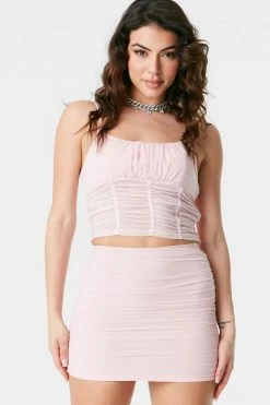 Stitches Ladies Mesh Milkmaid Cami Cropped Top Tops 27 Stitches Ladies Mesh Milkmaid Cami Cropped Top Tops