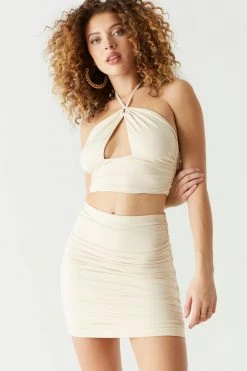 Stitches Ladies Side Ruched Mini Skirt Bottoms 18 Stitches Ladies Side Ruched Mini Skirt Bottoms