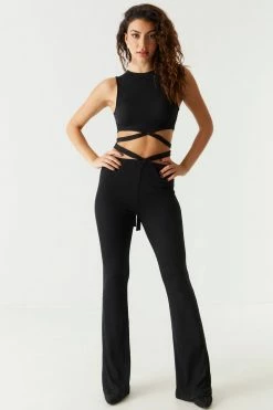 Stitches Ladies Strappy Ribbed Sleeveless Cropped Top 11 Stitches Ladies Strappy Ribbed Sleeveless Cropped Top