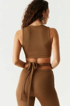 Stitches Ladies Strappy Ribbed Sleeveless Cropped Top 13 Stitches Ladies Strappy Ribbed Sleeveless Cropped Top