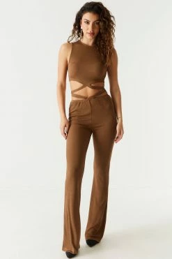 Stitches Ladies Strappy Ribbed Sleeveless Cropped Top 14 Stitches Ladies Strappy Ribbed Sleeveless Cropped Top