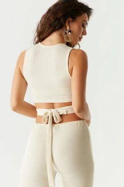 Stitches Ladies Strappy Ribbed Sleeveless Cropped Top 16 Stitches Ladies Strappy Ribbed Sleeveless Cropped Top