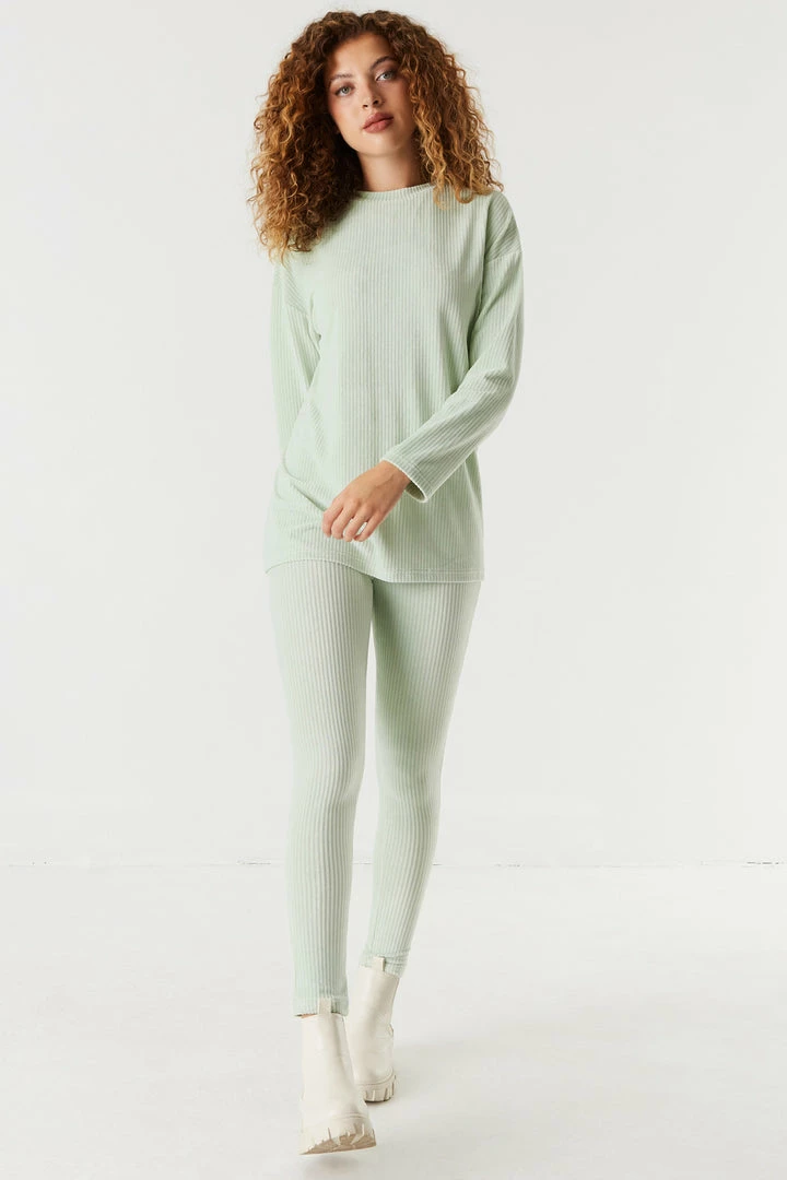 Stitches Ladies Ribbed Velvet Legging Bottoms 7 Stitches Ladies Ribbed Velvet Legging Bottoms