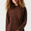 Stitches Ladies Tops Oversized Ribbed Velvet Long Sleeve Top