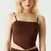 Stitches Ladies Tops Pointed Hem Cropped Cami