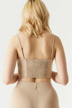 Stitches Ladies Tops Pointed Hem Cropped Cami