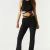 Stitches Ladies Strappy Ribbed Flare Pant Bottoms