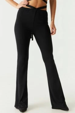 Stitches Ladies Strappy Ribbed Flare Pant Bottoms