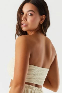 Stitches Ladies Ribbed Velvet Tube Top