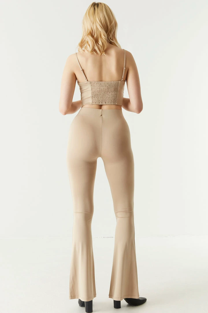 Stitches Ladies High-Rise Flare Pant Bottoms 9 Stitches Ladies High-Rise Flare Pant Bottoms