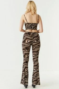 Stitches Ladies Printed High-Rise Flare Pant Bottoms