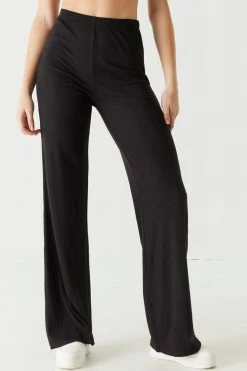 Stitches Ladies Bottoms Soft Ribbed Wide Leg Pant
