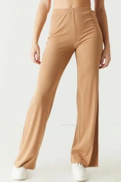 Stitches Ladies Bottoms Soft Ribbed Wide Leg Pant
