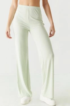 Stitches Ladies Bottoms Soft Ribbed Wide Leg Pant