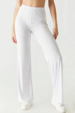 Stitches Ladies Bottoms Soft Ribbed Wide Leg Pant