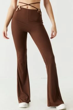 Stitches Ladies O-Ring Criss Cross Ribbed Flare Pant