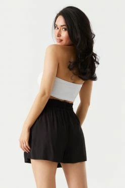 Stitches Ladies Bottoms Self-Tie Drawstring Paperbag Short