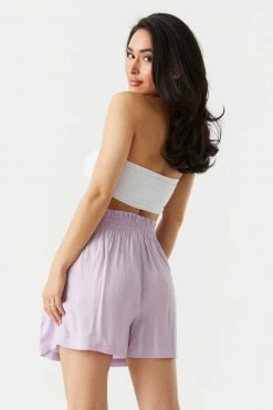 Stitches Ladies Bottoms Self-Tie Drawstring Paperbag Short