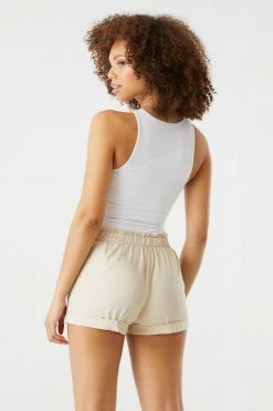 Stitches Ladies Bottoms Self-Tie Paperbag Waist Short