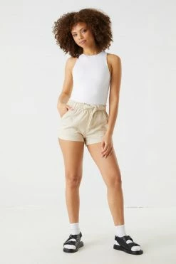 Stitches Ladies Bottoms Self-Tie Paperbag Waist Short