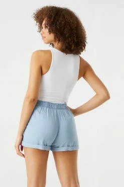 Stitches Ladies Bottoms Self-Tie Paperbag Waist Short