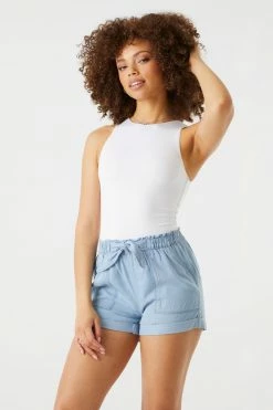 Stitches Ladies Bottoms Self-Tie Paperbag Waist Short