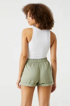 Stitches Ladies Bottoms Self-Tie Paperbag Waist Short